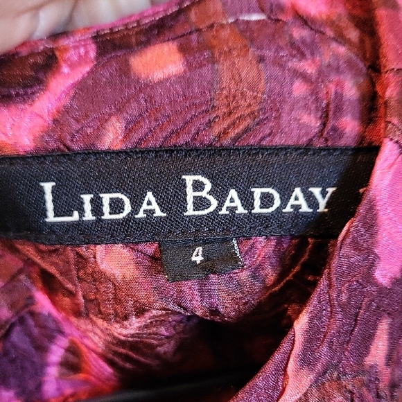 Chic Pink Patterned Midi Dress - Picture 2 of 4